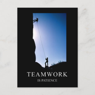 Teamwork is Patience Motivational Postcard