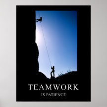 Teamwork is Patience Motivational Poster
