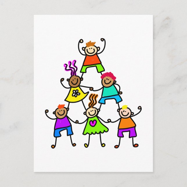 Teamwork Kids Postcard (Front)