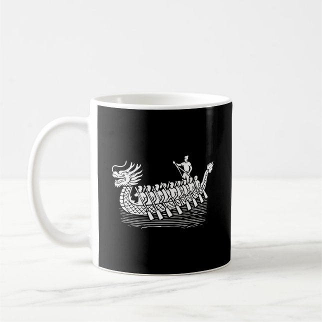 Teamwork Makes the Stream Work, Dragon Boat Racing Coffee Mug (Left)