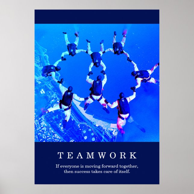 Teamwork Motivational Inspirational Quote Poster (Front)