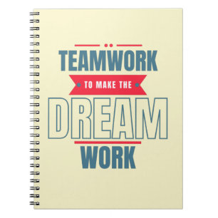 Teamwork Motivational Office Supplies Gifts Notebook