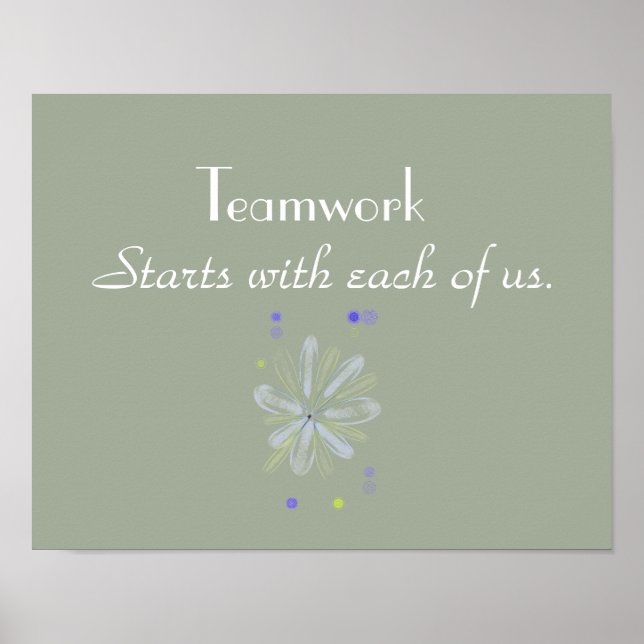 Teamwork Motivational Poster (Front)