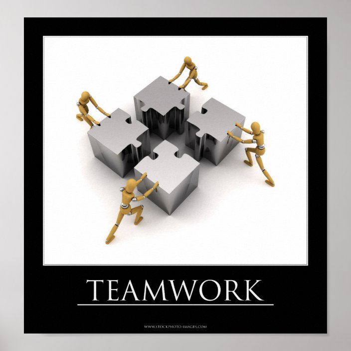 Teamwork Motivational Poster Zazzle.co.uk