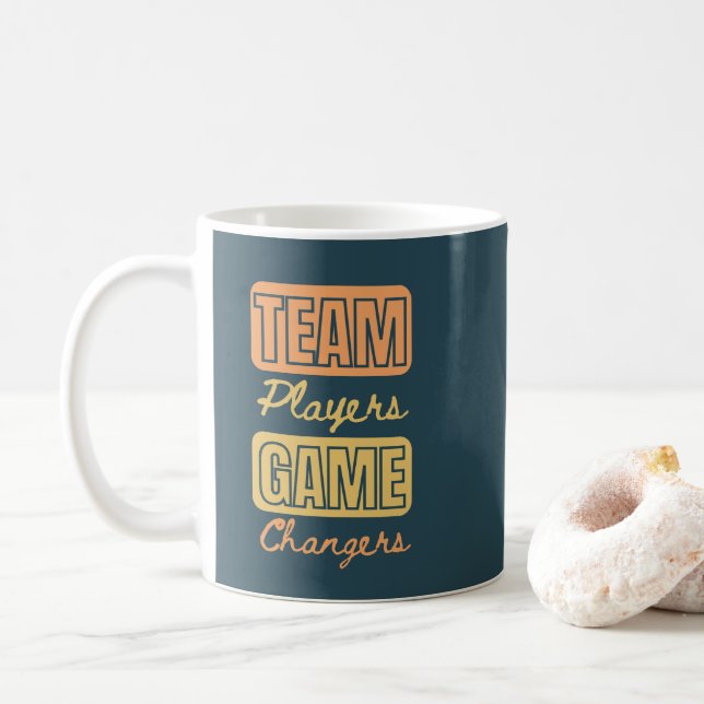 Teamwork Motivational Quote Office Business Gift Coffee Mug (With Donut)