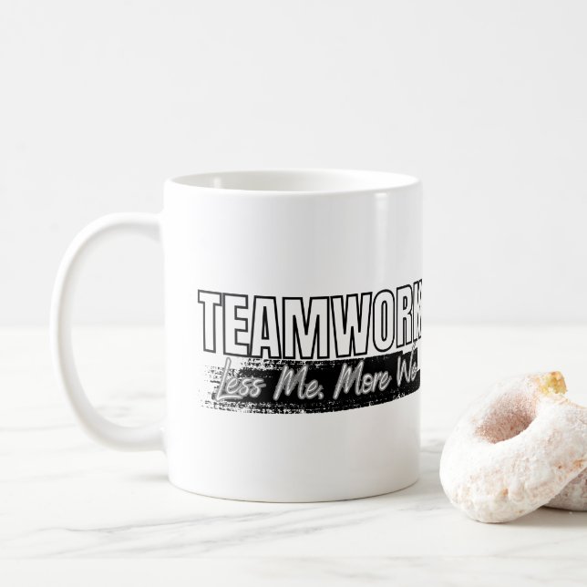Teamwork Motivational Staff Office Business Gift Coffee Mug (With Donut)