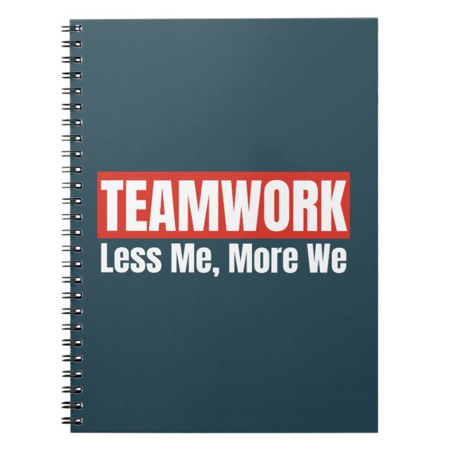 Teamwork Office Business Corporate Coworker Gift Notebook (Front)