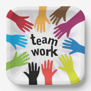 TeamWork Paper Plate