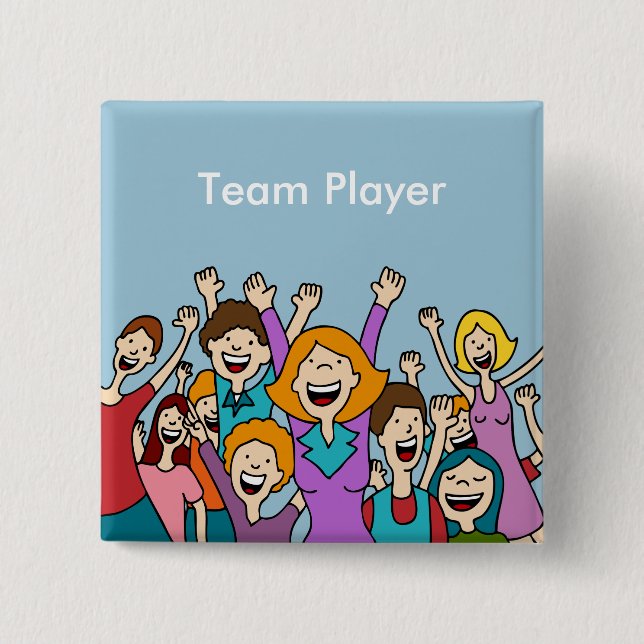 Teamwork People Button (Front)