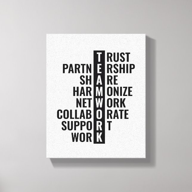 Teamwork Quote for Office and Home | Inspirational Canvas Print (Front)