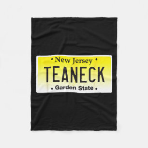 Teaneck New Jersey Hometown Nj License Plate Graph Fleece Blanket