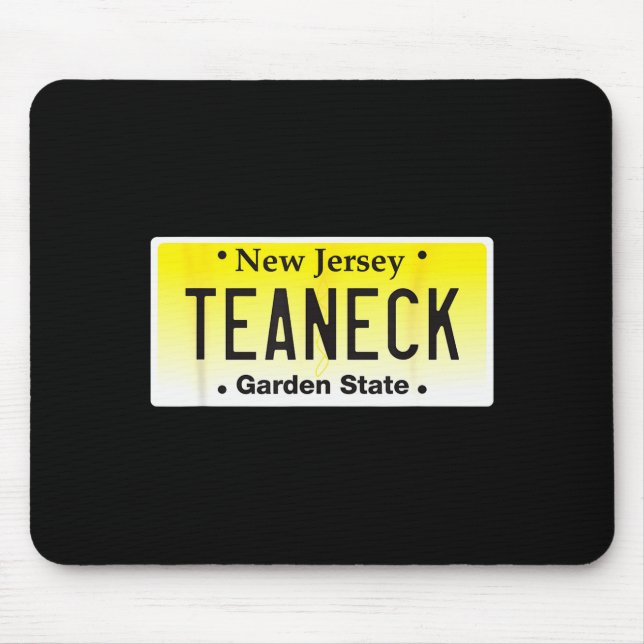 Teaneck New Jersey Hometown Nj License Plate Graph Mouse Mat (Front)