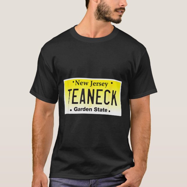 Teaneck New Jersey Hometown Nj License Plate Graph T-Shirt (Front)