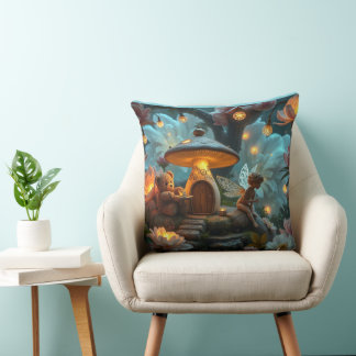 teaparty with the fairy and the teddybear cushion