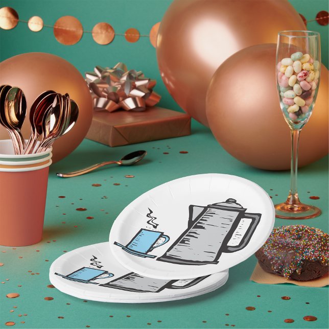 Teapot And Cup Paper Plate (Creator Uploaded)