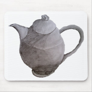 Teapot art illustration kitchen art mouse mat
