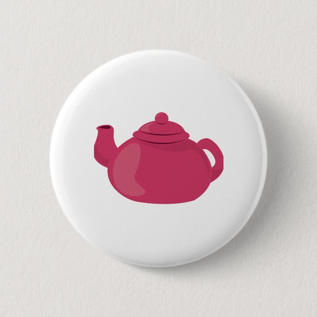 TeaPot_Base 6 Cm Round Badge (Front)