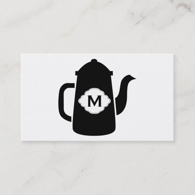 Teapot (black) business card (Front)