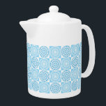 Teapot-Blue Tile<br><div class="desc">This teapot is shown in white with a lovely faux blue tile print.
Medium size shown.
Customise this item or buy as is.






Stock Print
freepik.com</div>