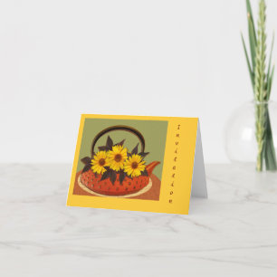 Teapot bouquet card