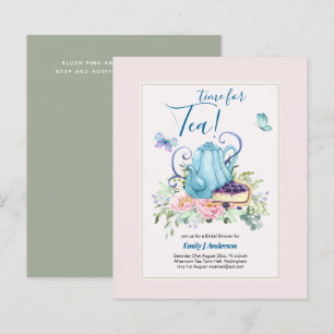 Teapot Bridal Shower Teatime Afternoon Tea Invites
