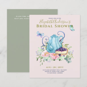 Teapot Bridal Shower Teatime Afternoon Tea Invites