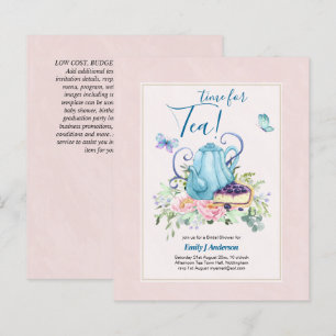 Teapot Bridal Shower Teatime Afternoon Tea Invites