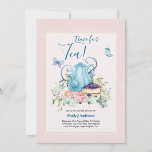 Teapot Bridal Shower Teatime Afternoon Tea Invites