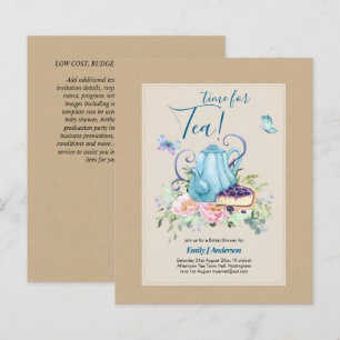 Teapot Bridal Shower Teatime Afternoon Tea Invites