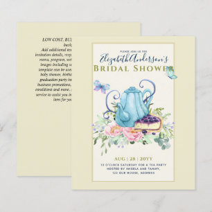 Teapot Bridal Shower Teatime Afternoon Tea Invites