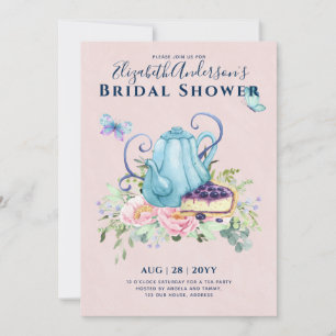 Teapot Bridal Shower Teatime Afternoon Tea Invites