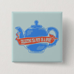 Teapot Collecting teapots 15 Cm Square Badge