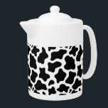 Teapot-Cow Print Teapot<br><div class="desc">This Teapot is shown in white with a cute country cow print.
Medium size shown.
Customise this item or buy as is.</div>