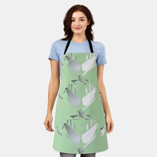 Teapot + Cups Lt Green Teapot Apron