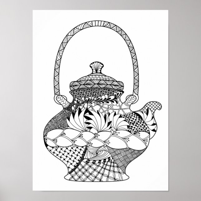 Teapot Doodle 2 Poster (Front)