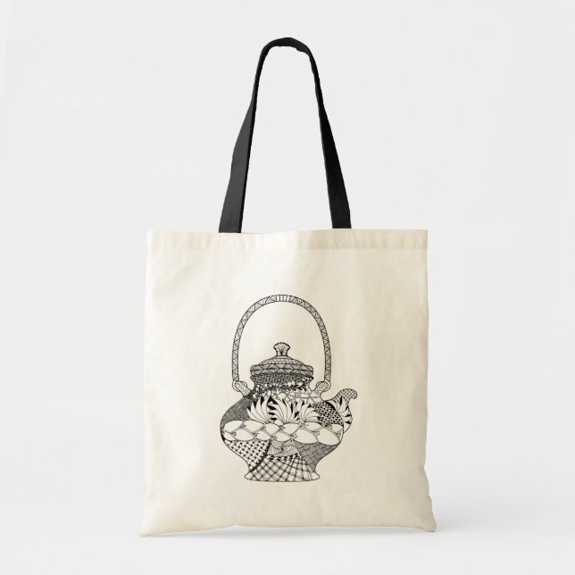 Teapot Doodle Tote Bag (Front)