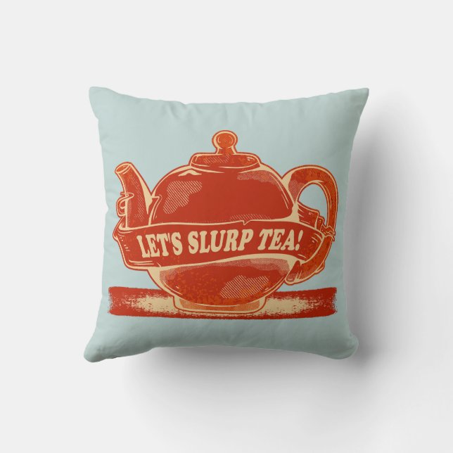 Teapot Funny Drinking Tea Cushion (Back)