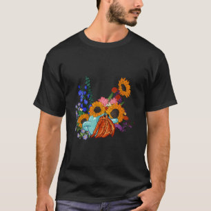 Teapot Hermit Crab And Flowers - T-Shirt