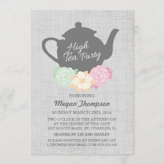 Teapot High Tea Invitation
