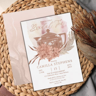 Teapot   Hydrangeas   Pampas Grass Bridal Tea