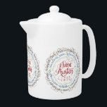 Teapot - Jane Austen Period Drama Adaptations<br><div class="desc">Jane Austen and her classic novels have inspired so many wonderful movie and television adaptations. This design, which is hand-drawn by calligrapher Larry Orlando, includes our favourites: Pride and Prejudice, Sense and Sensibility, Persuasion, Emma, Northanger Abbey, Mansfield Park on the outer ring. The next ring of the roundel includes Love...</div>