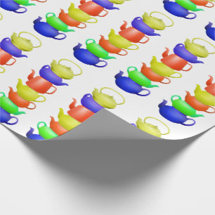 Teapot Pattern Retro Wrapping Paper