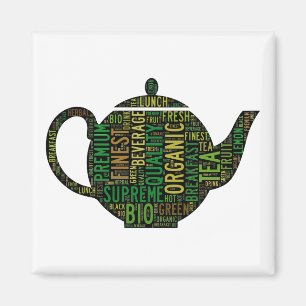Teapot text design magnet
