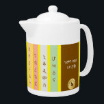 Teapot – The Eight Weeks of Great Lent<br><div class="desc">Embrace the spiritual journey of The Eight Weeks of Great Lent with this beautifully designed Teapot. Adorned with vibrant, colourful stripes and authentic Amharic script, each section represents a week of the Great Lent, reflecting themes of faith and reflection. The design is complemented by an inspiring biblical verse, serving as...</div>