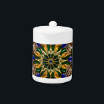 Teapot with Brazil Colours Design<br><div class="desc">Elevate your tea time with our exquisite teapot featuring Brazil’s warm colours and glittering precious stones in a vibrant, luxurious design! This teapot is more than just a functional item; it’s a stunning work of art that celebrates Brazil’s cultural heritage. The warm, iconic hues of Brazil’s flag are beautifully enhanced...</div>