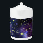 Teapot with stars in the night sky<br><div class="desc">Digital design with with stars in the night sky</div>