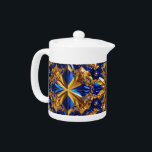 Teapot with Sweden Colours Design<br><div class="desc">Enhance your tea time with this exquisite teapot featuring the vibrant colours of Sweden in a stunning precious gemstone 3D porcelain design. This teapot beautifully showcases the iconic blue and yellow hues of Sweden’s national colours, brought to life through a shimmering gemstone 3D effect. The luxurious porcelain surface reflects light,...</div>