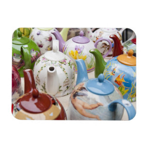 Teapots on sale in Leipzig, Germany Magnet
