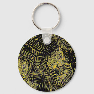 Tear Across Dotted Line - Aboriginal Graphic Key Ring
