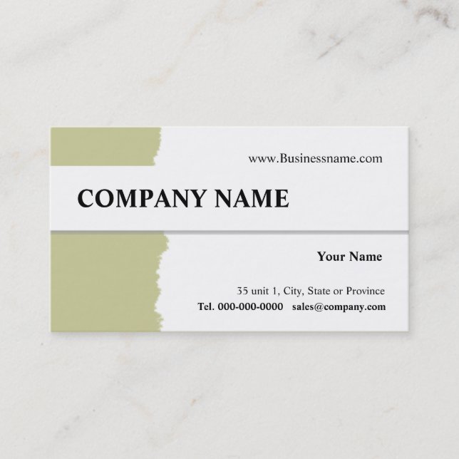 Tear Away Business Card Design (Front)